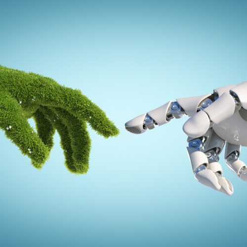 Nature,And,Technology,Abstract,Concept,,Robot,Hand,And,Natural,Hand