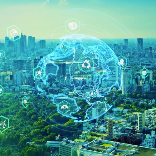 Modern,City,And,Environmental,Technology,Concept.,Sustainable,Development,Goals.,Sdgs.